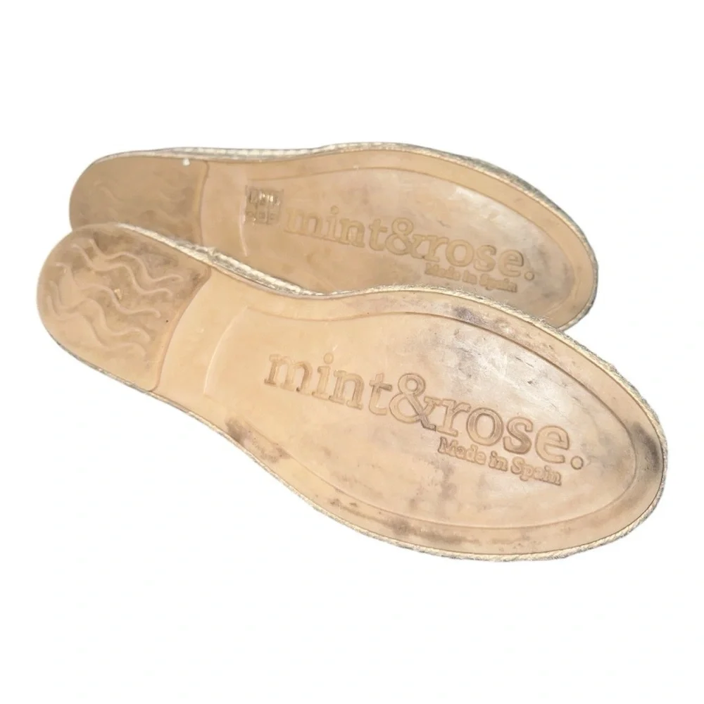 Mint&Rose Women's Cream cap toe Espadrilles shoes size 38EU